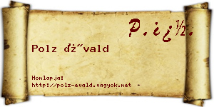 Polz Évald névjegykártya